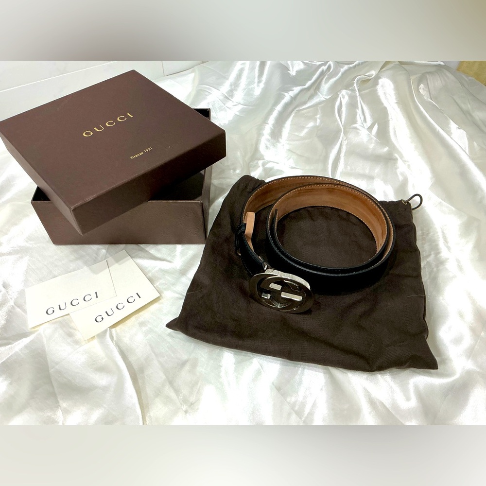 Authentic GUCCI GG monogram leather belt🌹🌹 - Picture 2 of 14